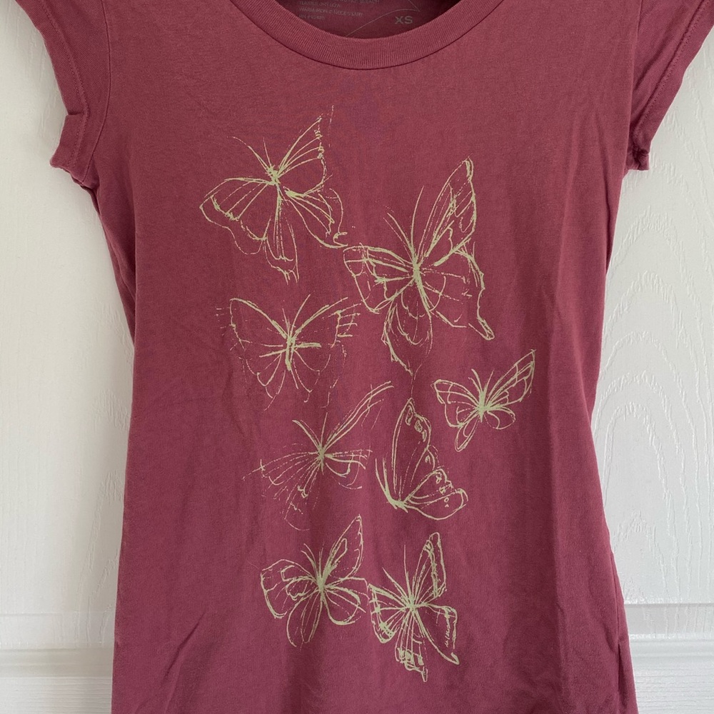 Mauve/Pink Butterfly T-Shirt